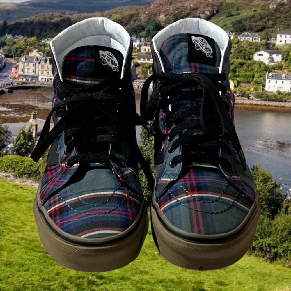Rare Plaid Vans Men's Old Skool High-Top Sneakers Size Men’s 7/Women’s 8.5